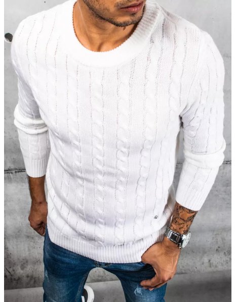 Biely pánsky sveter
