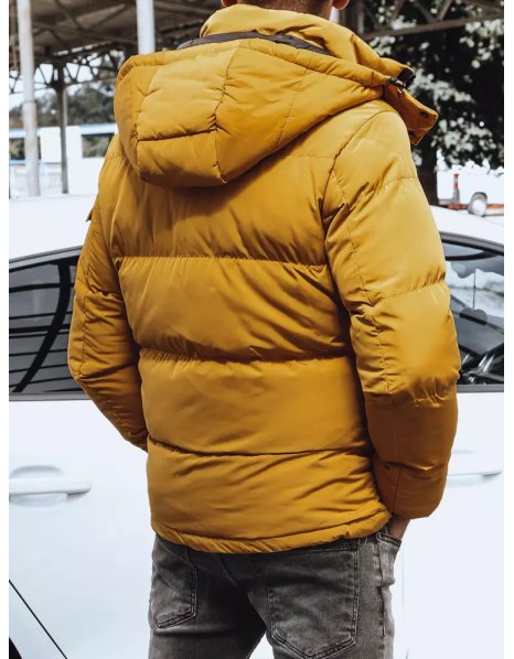 Pánska zimná prešívaná bunda žltá