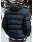 Pánska zimná prešívaná tmavomodrá bunda