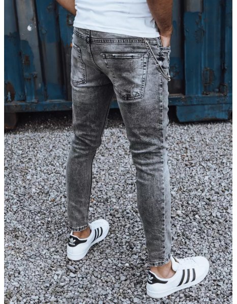 Pánske svetlošedé džínsové nohavice