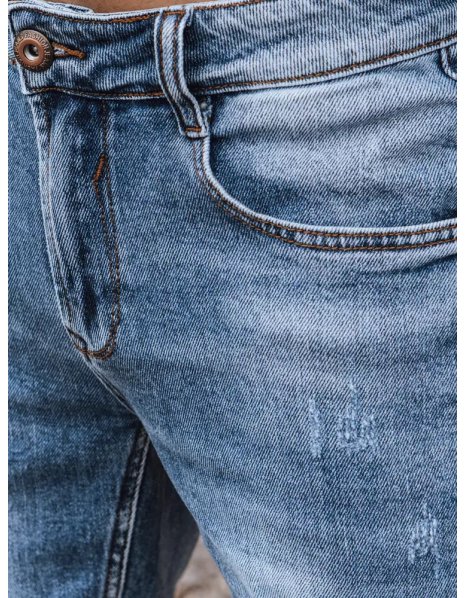Modré pánske džínsové šortky