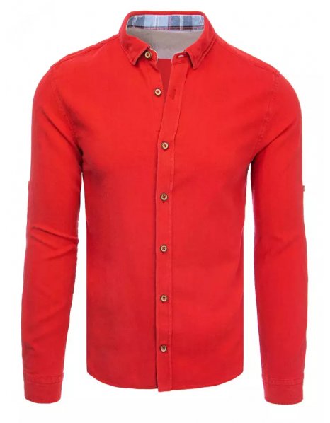 Pánska košeľa červenej farby