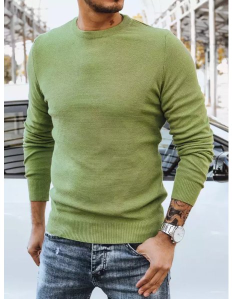 Klasický zelený pánsky sveter 