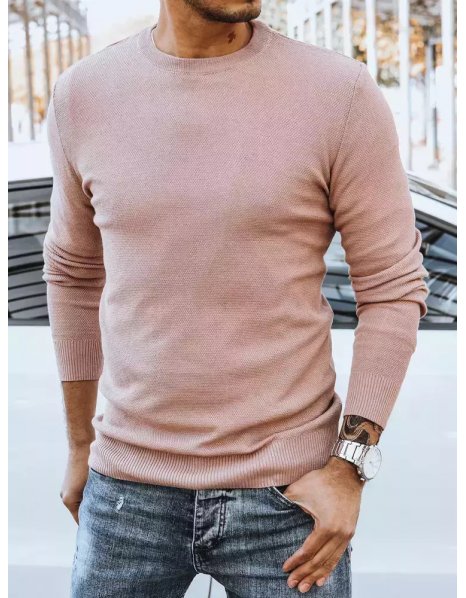 Klasický ružový pánsky sveter