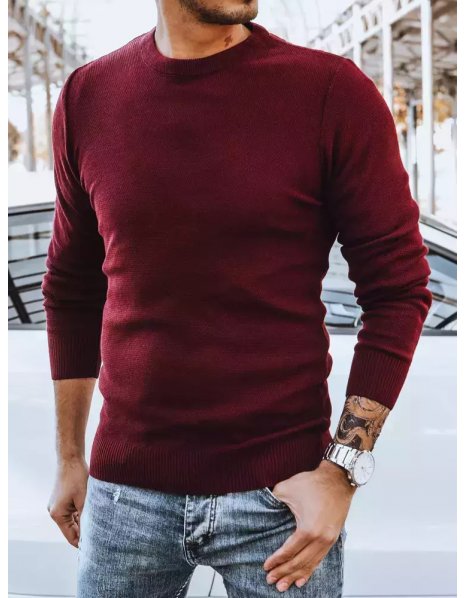 Klasický bordový pánsky sveter