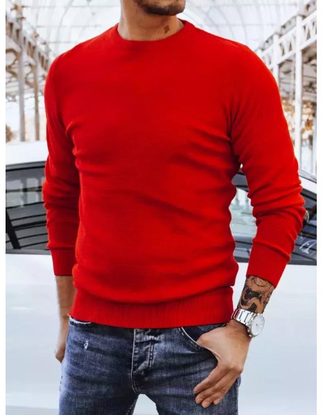 Klasický červený pánsky sveter