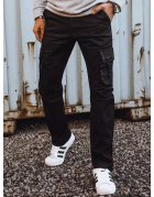 Pánske cargo džínsy čiernej farby