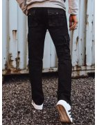 Pánske cargo džínsy čiernej farby