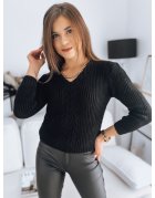 Dámsky čierny sveter CANDIS 