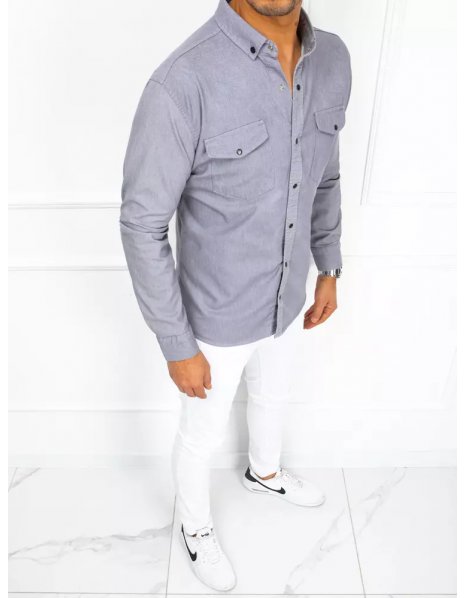 Pánska riflová sivá košeľa