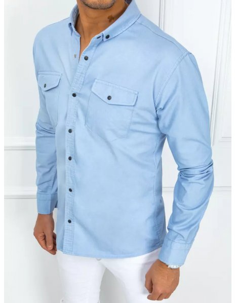 Pánska riflová modrá košeľa