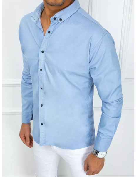 Pánska elegantná modrá košeľa