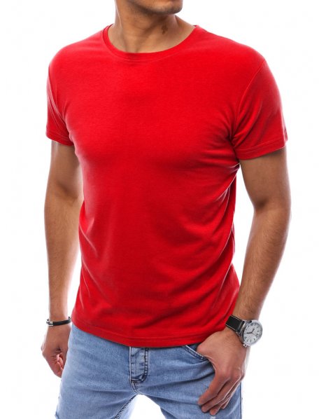 Pánske červené tričko bez potlače