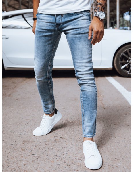 Pánske džínsové nohavice modré UX4019