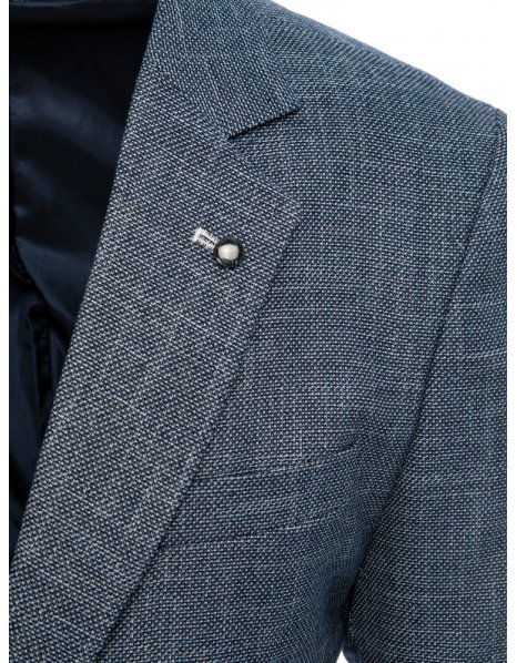 Pánske modré neformálne jednoradové sako