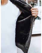 Zateplená pánska mikina na zips čierna