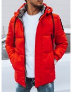 Zimná pánska prešívaná červená bunda