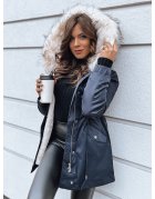 Zimná dámska párka bunda Garnet tmavomodrá