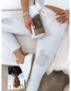 Dámske džínsove nohavice Mayo svetlobéžové