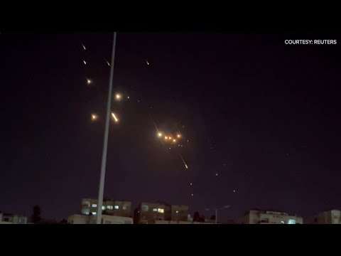 Iran attack on Israel: Footage shows missiles flying over Jordan