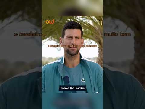 Djokovic aposta em João Fonseca como azarão na gira de saibro da temporada! #Shorts