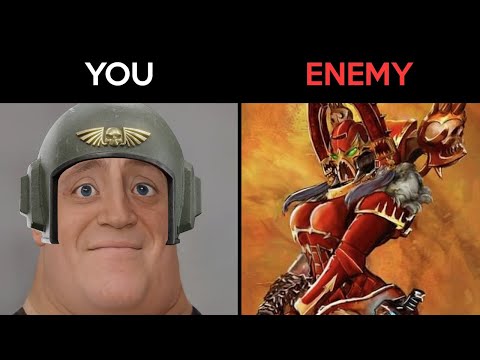 Imperial guardsman becoming uncanny (mr incredible meme)