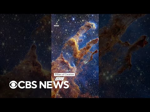 James Webb Space Telescope reveals &quot;Pillars of Creation&quot; in stunning new detail #shorts