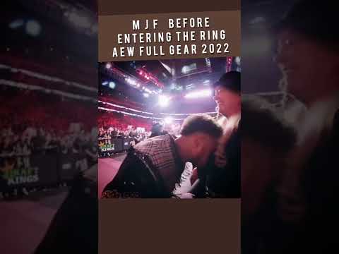 MJF &quot;interacts&quot; with a fan during his entrance at AEW Full Gear 2022 #SaltOfTheEarth #Shorts