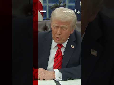 &#039;We&#039;re going back to plastic straws&#039;, says US President Trump. #US #Trump #BBCNews