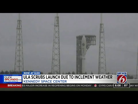 ULA scrubs launch due to inclement weather