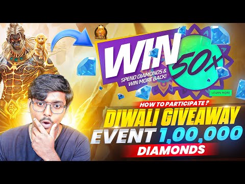 50x Diamond Event l Diwali Free Diamonds Event l FF 50x Diamond Event l Diwali Free Rewards 2024