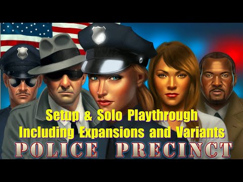 POLICE PRECINCT—Episode 1—Setup &amp; Solo Playthrough and Review