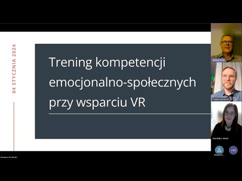 Trening kompetencji emocjonalno-społecznych przy wsparciu VR / Webinar