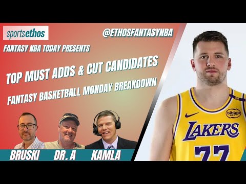 Top Must-Adds, Cut Candidates &amp; Buy-Low Targets | Fantasy Basketball Monday slate Tips &amp; Analysis