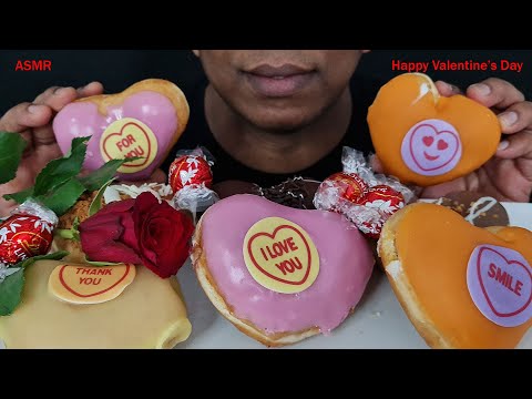 Irresistible Valentine&#039;s Day Krispy Kreme Doughnuts ASMR | Indulge in Sweet Bliss