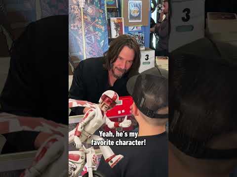 Keanu meets a kid superfan #keanureeves #brzrkr #johnwick #thematrix #comics #shorts