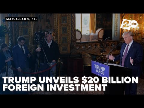 President-elect Donald Trump lays out foreign economic investments coming to the United States