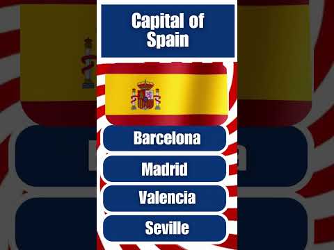 Guess Capital of Spain Challenge: Guess the Country Capital | Ultimate Quiz #quizchallenge #capital