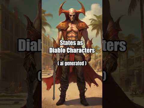 States as Diablo 4 Characters 🚷 generated by AI #aiart #midjourney #shorts