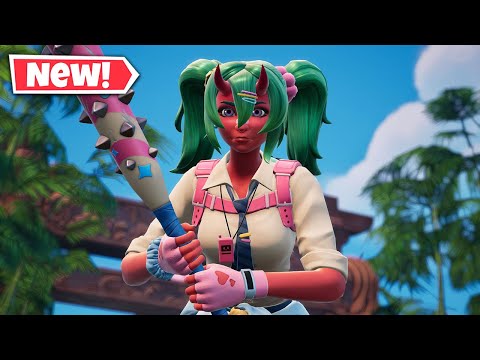 NEW NEMIA Skin Gameplay In Fortnite! (Demonically Cute Bundle)