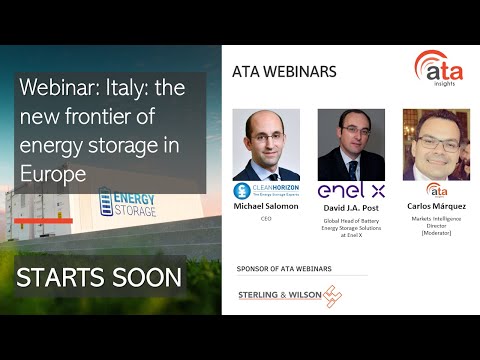 Webinar: Italy: the new frontier of energy storage in Europe