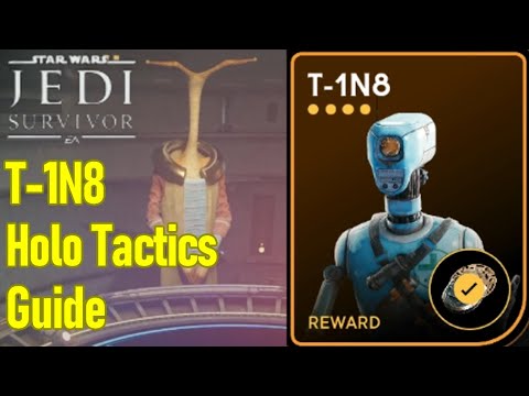 Star Wars Jedi Survivor holo tactics T-1n8 guide / walkthrough, how to beat T-1n8 consistently