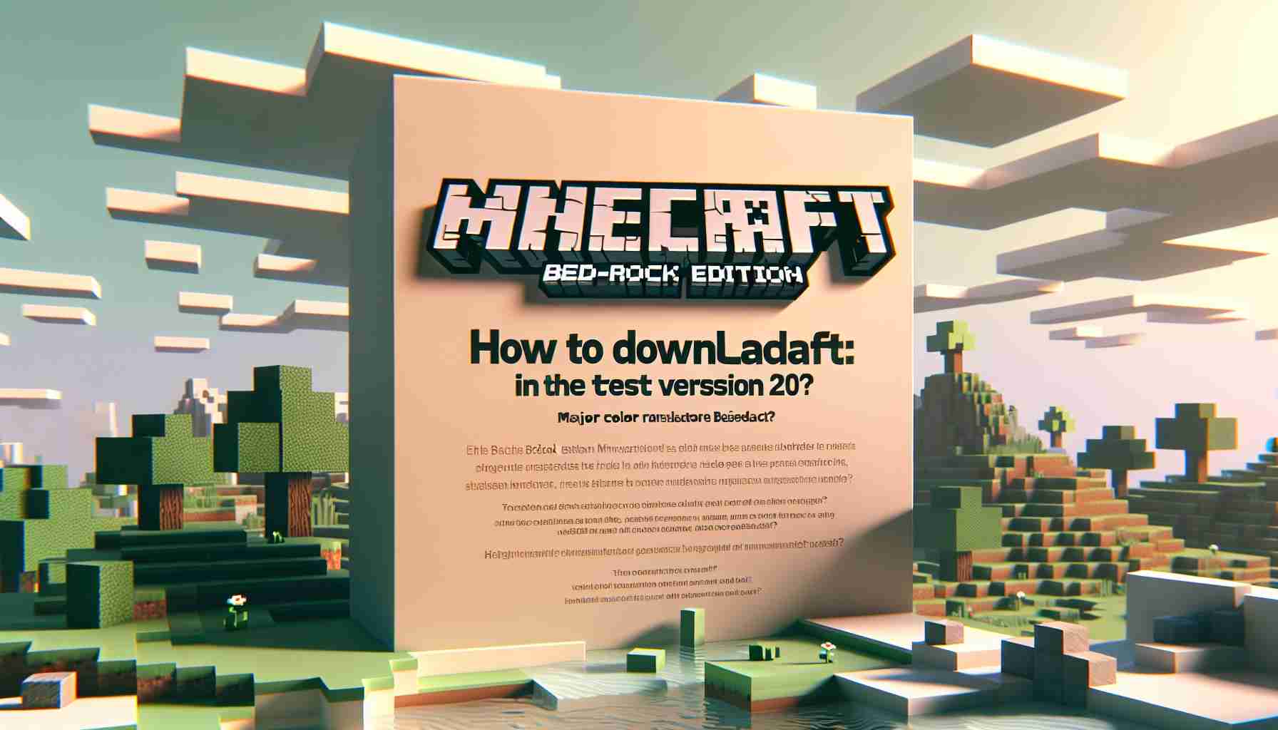 Jak pobrać Minecraft: Edycję Bedrock w wersji testowej 1.20.70.20?