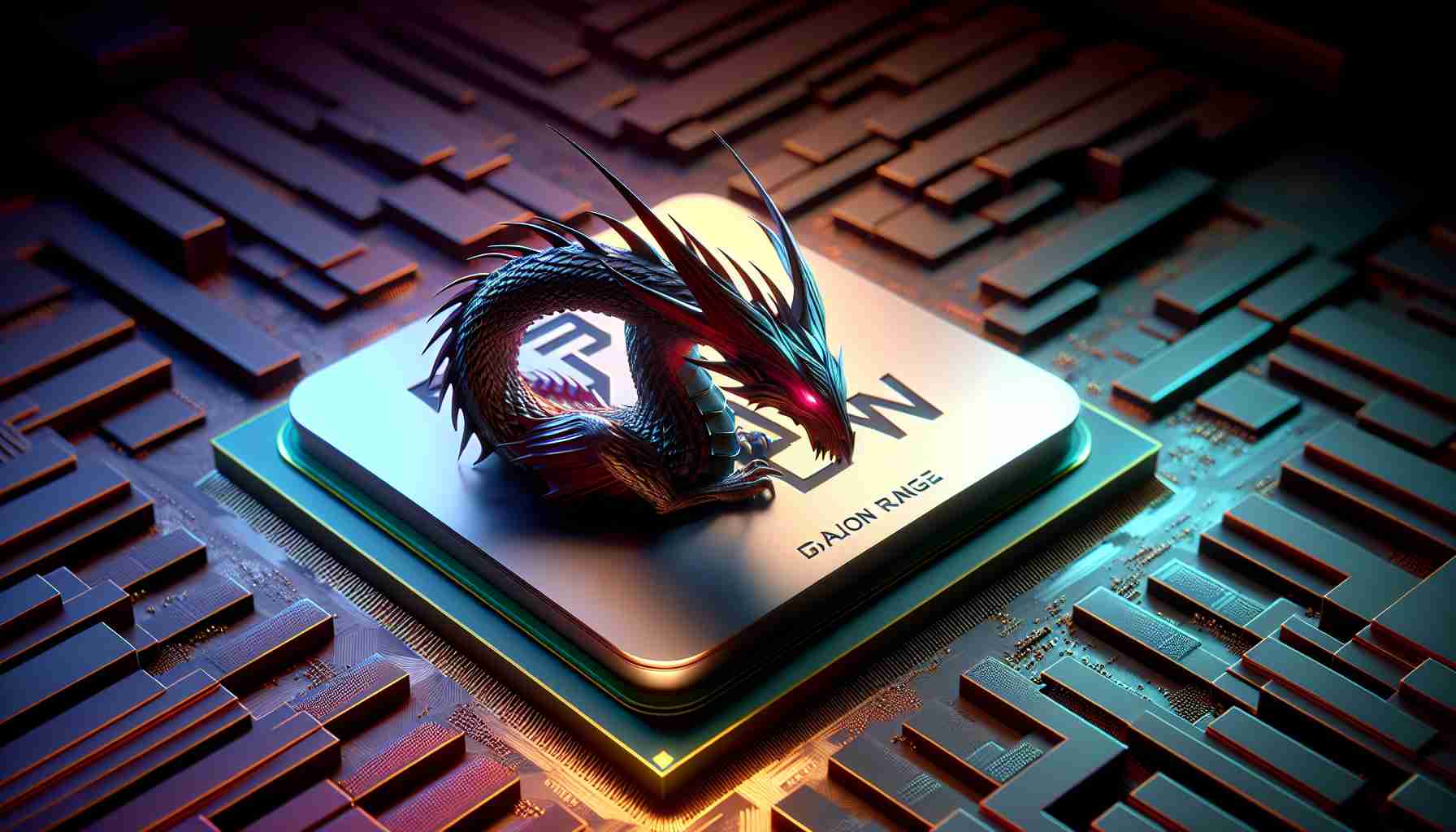 High definition, realistic image of the flagship mobile AMD Ryzen 9 7940HX 'Dragon Range' processor, symbolizing new possibilities in gaming