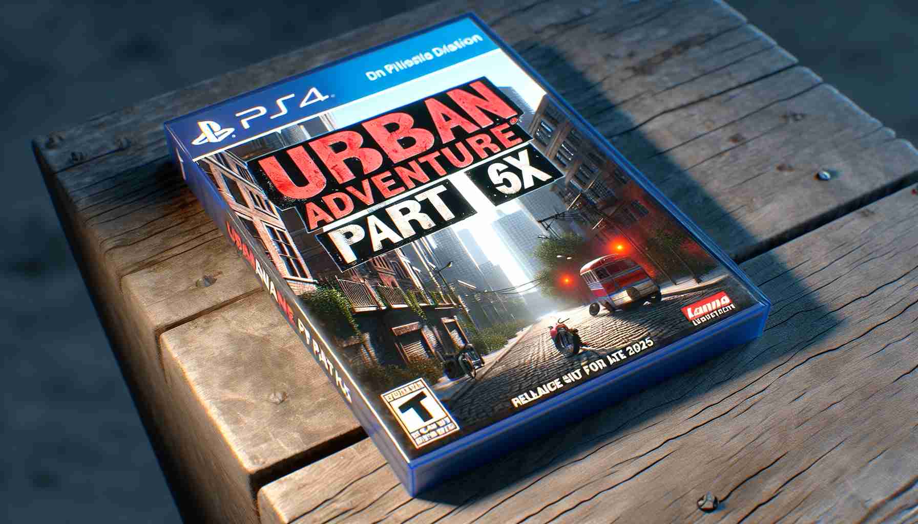 High definition, realistic-style image of a fictional video game cover named 'Urban Adventure: Part Six', with text announcing the release date set for late 2025.