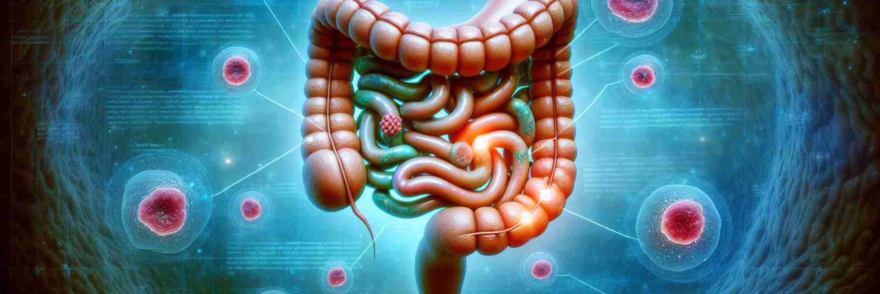 A high-definition, realistic illustration representing new insights into stem cell behavior. The image could include stem cells visibly interacting within a stylized gastrointestinal tract to signify gut health. This may include showing stem cells in various stages of differentiation, perhaps some actively dividing while others become specialized cells. The image might be enhanced with faint, scientific notations in the backdrop, presenting a lab research concept. The image should be set in a scientific, health-related context, and bring forth the essence of stem cells revolutionizing the understanding of gut health.