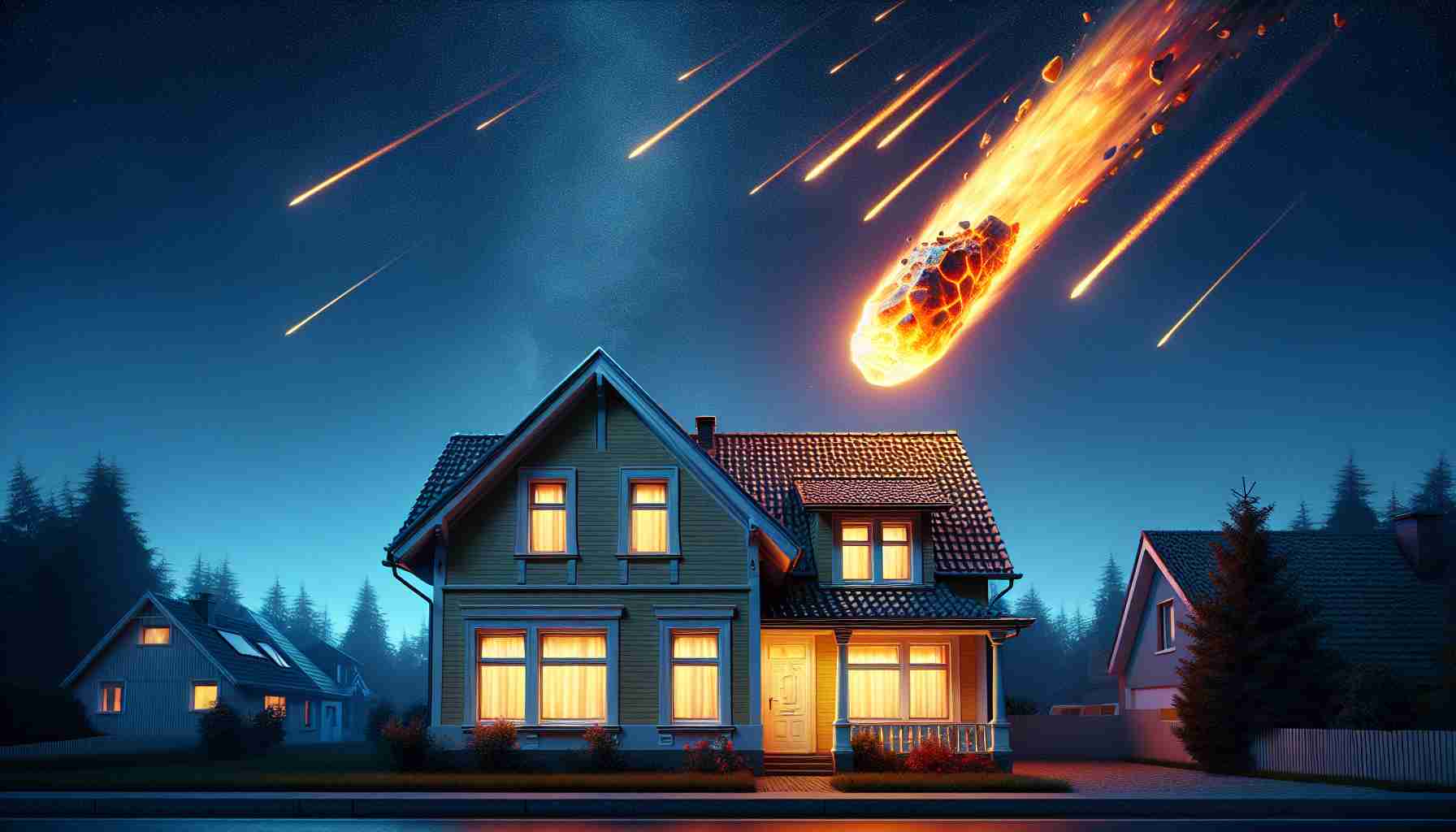 Unbelievable Moment Caught on Camera! A Meteorite Hits Home! 